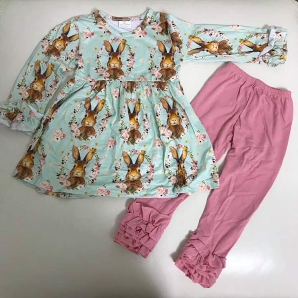 Eastern bunny 🐰 Cute Ruffle Pants Set